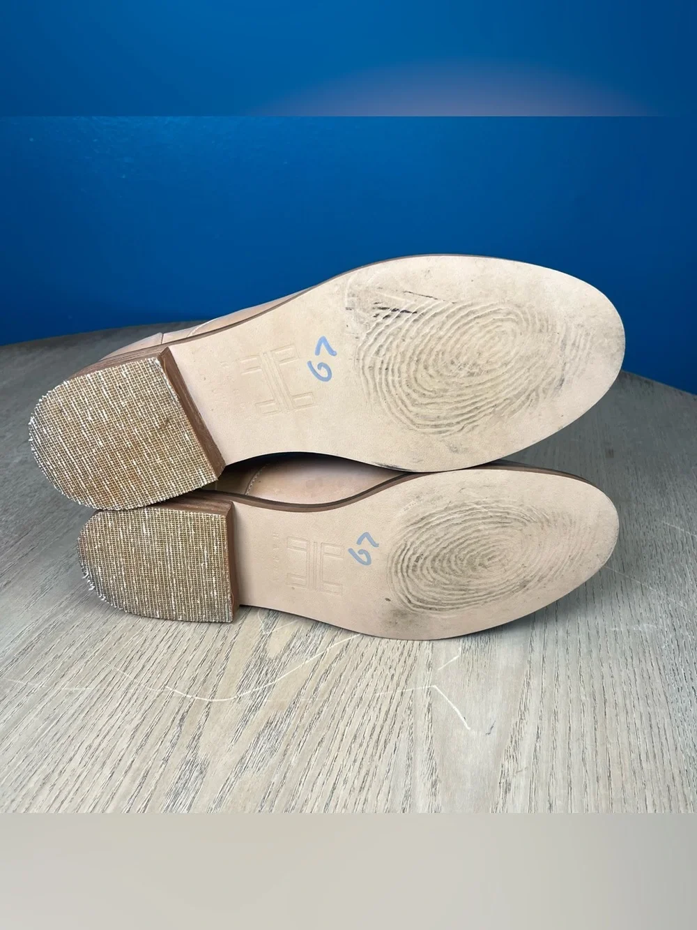 Hardy Oxford Peekaboo Slip On Leather Low Heel Shoes Tan Patina Women’s Size 8.5